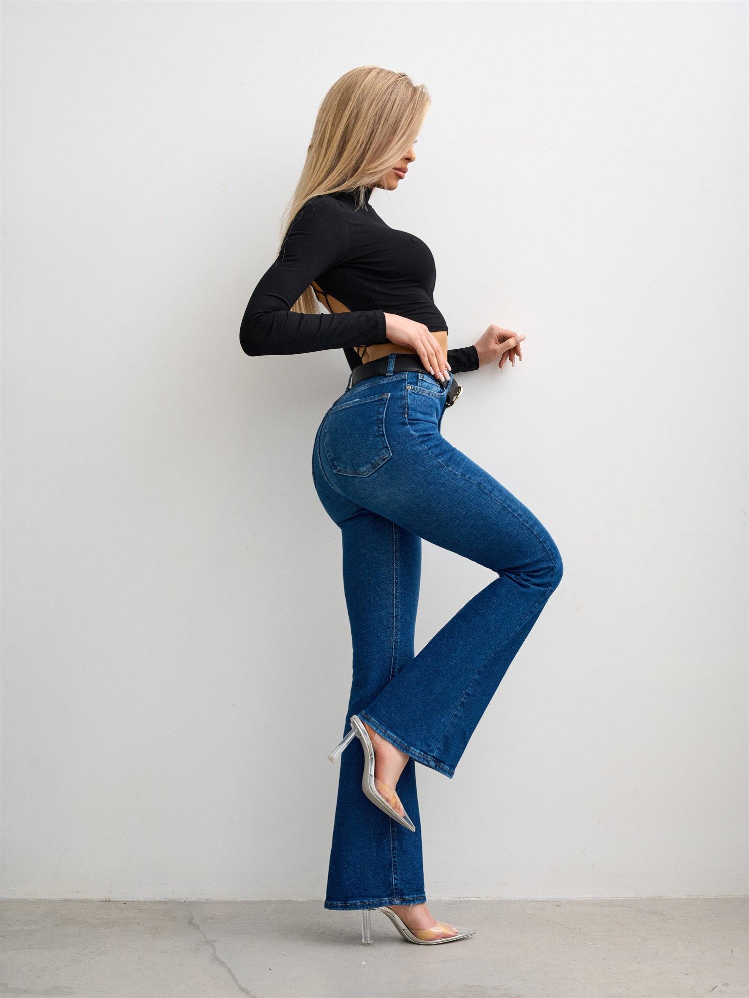 Bona Fashion: Flare Jeans "Blue" фото 8