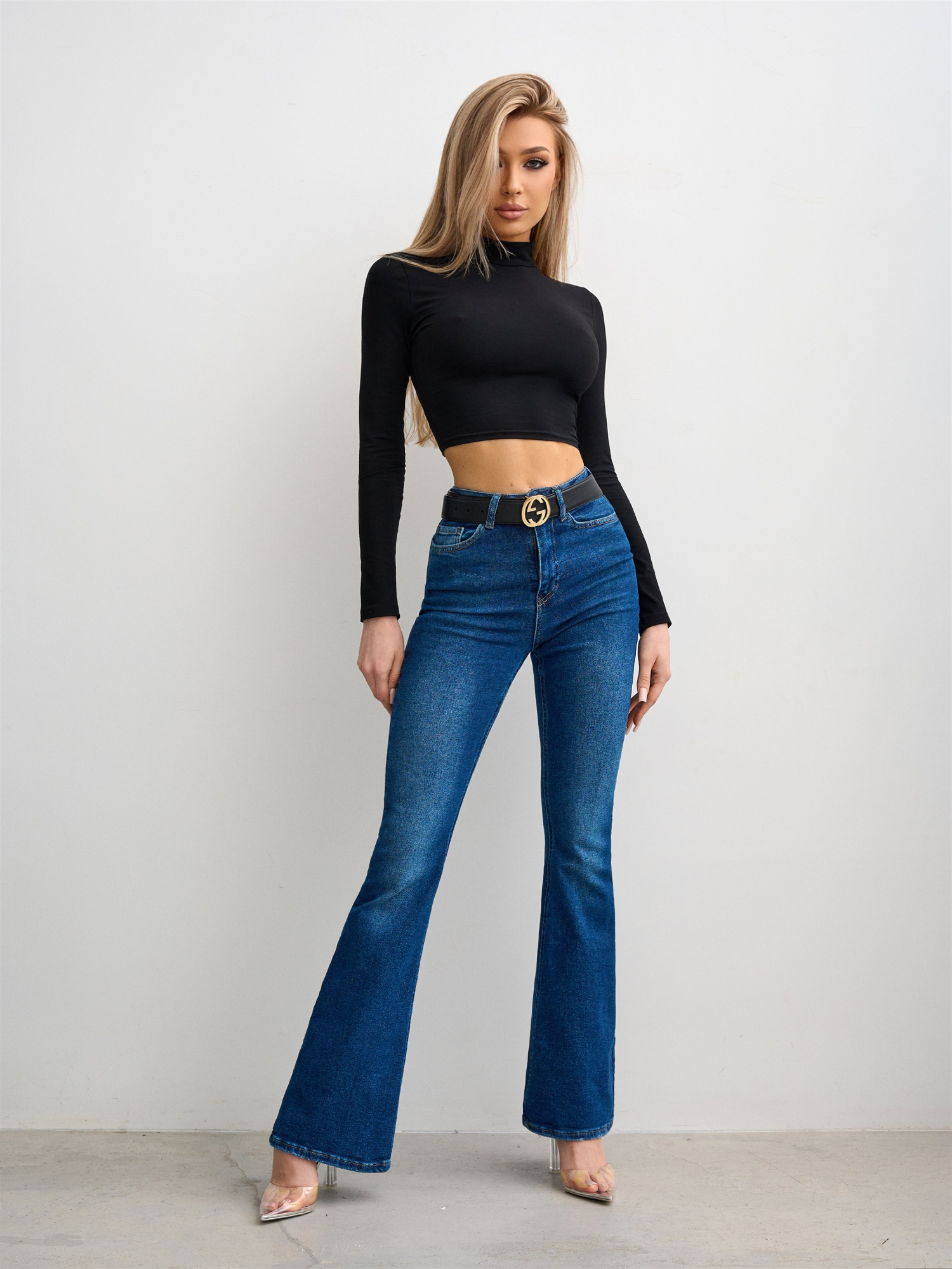 Bona Fashion: Flare Jeans "Blue" фото 3