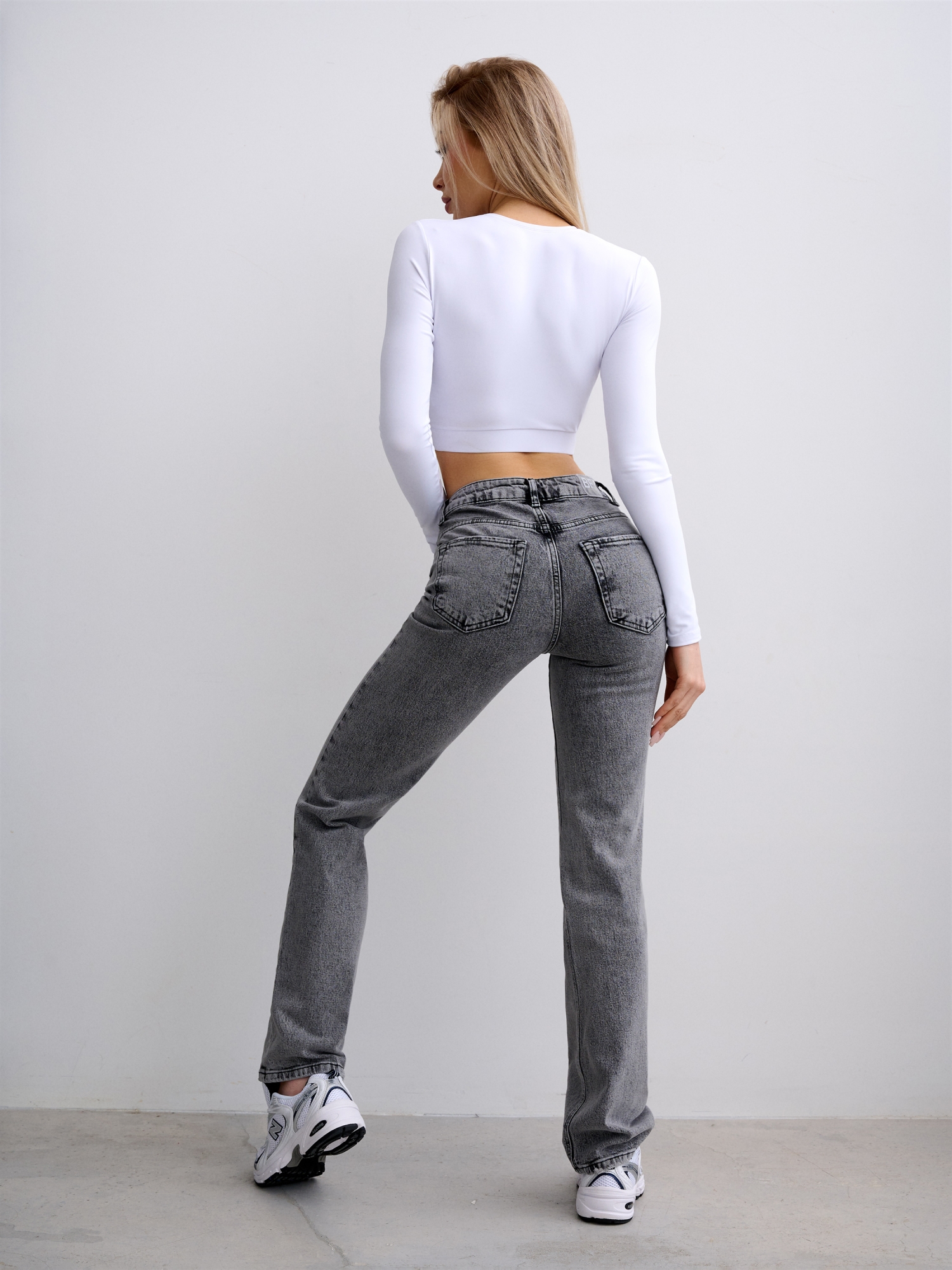 Bona Fashion: Straight Leg Jeans "Gray" фото 2